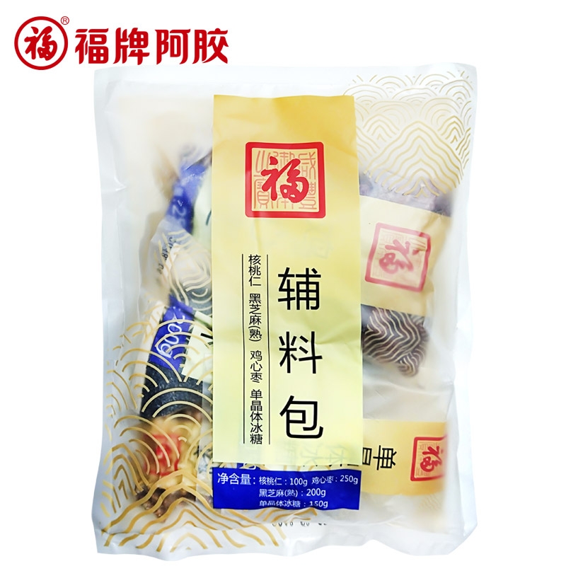 福牌辅料包(核桃仁+黑芝麻熟+鸡心枣+单晶体冰糖)